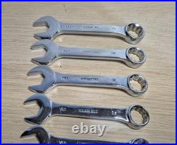 Mac Tools 10pc Metric Stubby Spanner Wrench Set 10-19mm VGC SXSM102PTR USA MADE