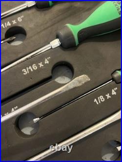 Mac Tools 12Pc Screwdriver Set in Green Philips Flat Head Screwdrivers