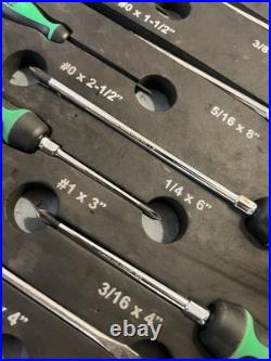 Mac Tools 12Pc Screwdriver Set in Green Philips Flat Head Screwdrivers