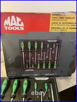 Mac Tools 12Pc Screwdriver Set in Green Philips Flat Head Screwdrivers