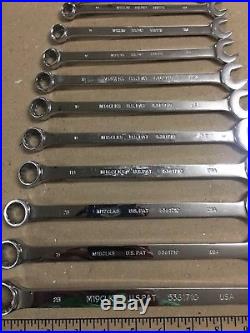 Mac Tools, 14pc, Metric, Long Knuckle Saver, Combination Wrench Set, Nice
