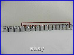 Mac Tools 16 Piece 3/8'' Drive 6 Point Metric Shallow Socket Set withHolder