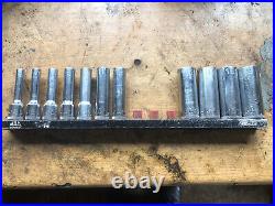 Mac Tools 3/8 Deep Socket Set With Mac Socket Rail