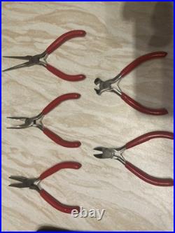 Mac Tools 5pc Mini Pliers & Snips Set With Case Good Condition