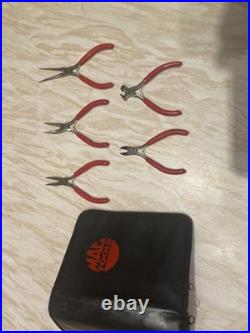 Mac Tools 5pc Mini Pliers & Snips Set With Case Good Condition