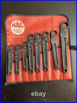 Mac Tools 8 Piece Ratcheting Flare Nut Line Wrench Set No. SRT8K 1/2 7/8