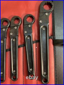 Mac Tools 8 Piece Ratcheting Flare Nut Line Wrench Set No. SRT8K 1/2 7/8