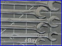 Mac Tools 9 OF 10Pc Metric Long Combination Wrench Set 10MM 19MM 12Pt NO 16MM