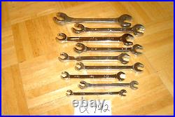 Mac Tools 9 Piece Sae. Combination Open-end Flare-nut Wrench Set 5/16 To 7/8