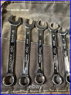 Mac Tools SCM14KS 13 pc combination wrench set Metric used Knuckle Saver No 6mm