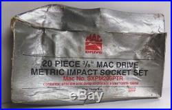 Mac Tools SXPM206PTR 20 Piece 3/8 Drive Shallow & Deep Metric Impact Socket Set