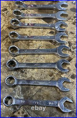 Mac Tools SXSM102PTR Metric 10mm-19mm Stubby 12 Point Combination Wrench Set USA