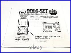 Mac Tools USA 6Pc 1/2Dr Double Duty Flip Socket Set WithSnap Latch Case DBL6-SET