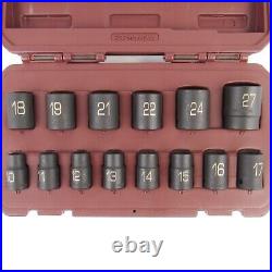 Marco Tools ADV 1/2 Drive Socket Set 14-Pc. Metric Impact Clean Complete Black