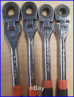 Matco Tools 10 Pc Standard Flex Head Ratcheting Wrench Set SRFM102PA SHIPS FREE