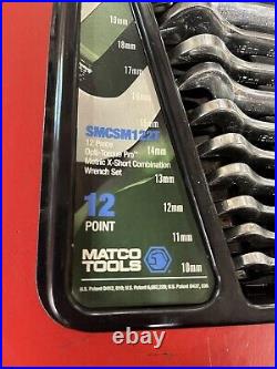 Matco Tools 12-piece 12-point Metric Stubby Combination Wrench Set 10-21 MM USA