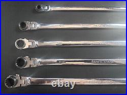 Matco Tools 5 Piece Reversible Double Box Flex Ratcheting Wrench Set W-tray