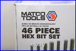 Matco Tools ADV 1/4 and 3/8 Drive 46 Piece Master Hex Bit Socket Set SBS46HEXV