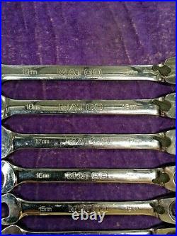 Matco Tools Metric 72 Tooth Reversible Combo Ratcheting Wrench set S7GRRCM12