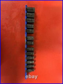 Matco Tools SCPM136TA 13PC 1/2 dr METRIC shallow 6pt impact socket set 24-10mm