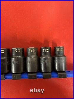 Matco Tools SCPM136TA 13PC 1/2 dr METRIC shallow 6pt impact socket set 24-10mm