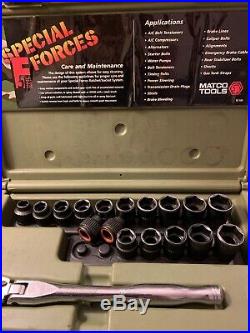 Matco Tools Special Forces Pass Through Socket Set 3/8-3/4 & 10-19mm RL100