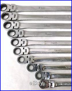Matco Tools (srfbzlm102ta) 10 Piece 0° Flex Ratcheting Extra Long Wrench Set