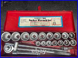 Michigan Industrial Tool 6 Point 21 Piece Socket Wrench Set, 3/4 Drive, 7/8-2