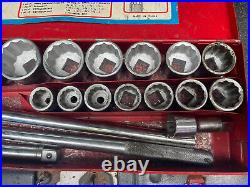 Michigan Industrial Tool 6 Point 21 Piece Socket Wrench Set, 3/4 Drive, 7/8-2