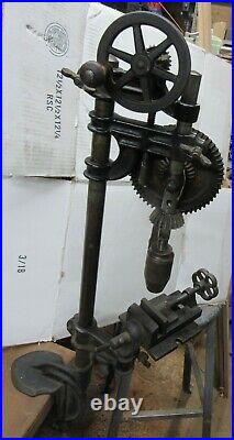 Millers Falls #10 Hand Cranked Drill Press Complete & In Working Condition