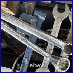 Mixed Lot Hand Tools + Tool box, Ball Pein, Spanners, Pipe Wrench, Pliers