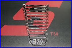 NICE SNAP ON METRIC 15 PCS FLANK DRIVE COMBINATION WRENCH SET 7 -22mm LIST $600