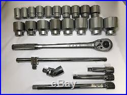 Napa 24 pc 3/4 in Dr. Socket Wrench + Breaker Bar with Sockets and accessories