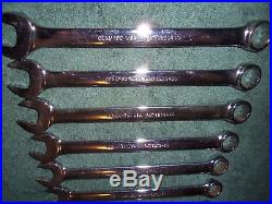 Older Logo Snap On Long Metric Wrench Set 12 Point Combo 9 piece OEXM 19mm-10mm