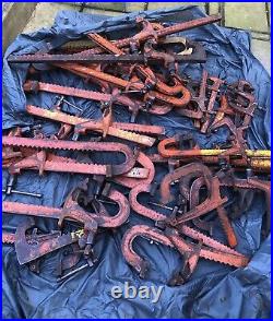 Over 30no T186 Industrial carver clamps, various sizes job lot
