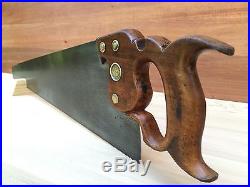 PREMIUM Quality SHARP! Antique DISSTON No8 Panel SAW Vintage Old Hand Tool #168