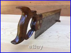 PREMIUM Quality SHARP! Vintage ROBERT SORBY 16 Tenon SAW Antique Hand Tool #216