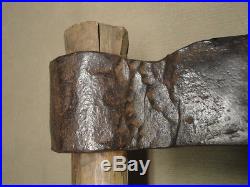 Primitive Hand Forged Wood Shingle Splitting Froe Tool Blacksmith Made & Signed