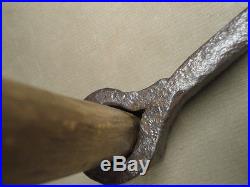 Primitive Hand Forged Wood Shingle Splitting Froe Tool Blacksmith Made & Signed