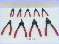 Proto Circlip/ Ring Pliers Assortment Internal / External Lot Of 9 Pc (fedex)