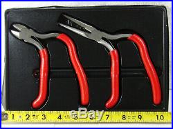 RARE Snap-on Tools 102SHEP Pistol Grip Needle Nose Pliers & Cutters Set In Tray