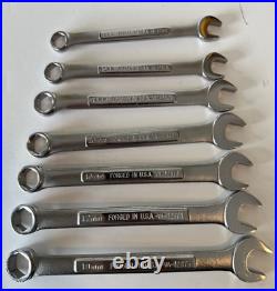 RARE Vintage Craftsman 14pc METRIC & SAE 6 Point Combination Wrenches VA Series
