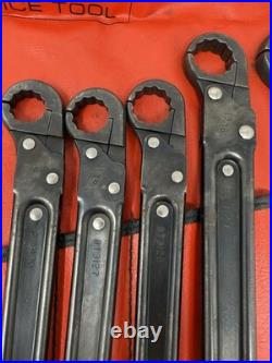 Rare Caterpillar 11 Piece Ratcheting Flare Nut Wrench Set 8T3120 Service Tools