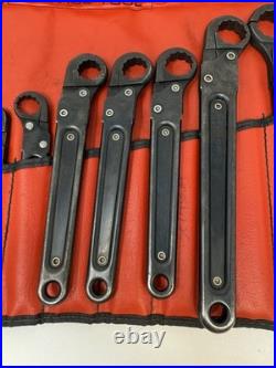 Rare Caterpillar 11 Piece Ratcheting Flare Nut Wrench Set 8T3120 Service Tools