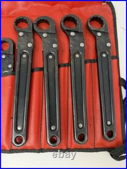 Rare Caterpillar 11 Piece Ratcheting Flare Nut Wrench Set 8T3120 Service Tools