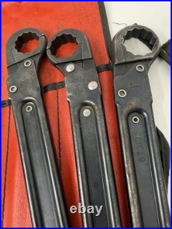 Rare Caterpillar 11 Piece Ratcheting Flare Nut Wrench Set 8T3120 Service Tools