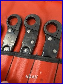 Rare Caterpillar 11 Piece Ratcheting Flare Nut Wrench Set 8T3120 Service Tools