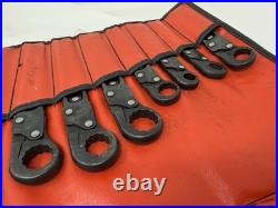 Rare Caterpillar 11 Piece Ratcheting Flare Nut Wrench Set 8T3120 Service Tools