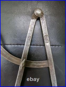 Rare Peter Stubs Antique Hand-Forged Wing Dividers Stamped P S Warrington 10.5