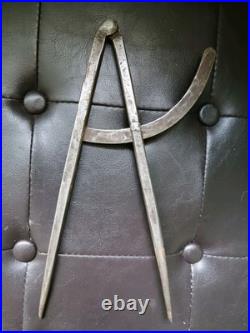 Rare Peter Stubs Antique Hand-Forged Wing Dividers Stamped P S Warrington 10.5